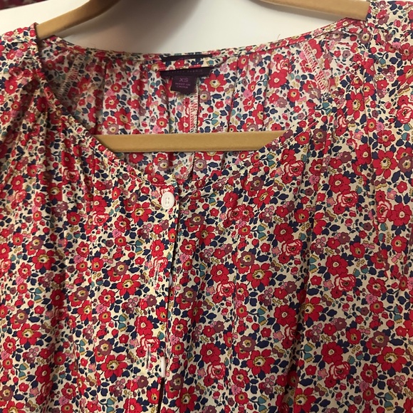 J.Crew Liberty Floral Red Women's Romper - Size XS - Picture 3 of 5